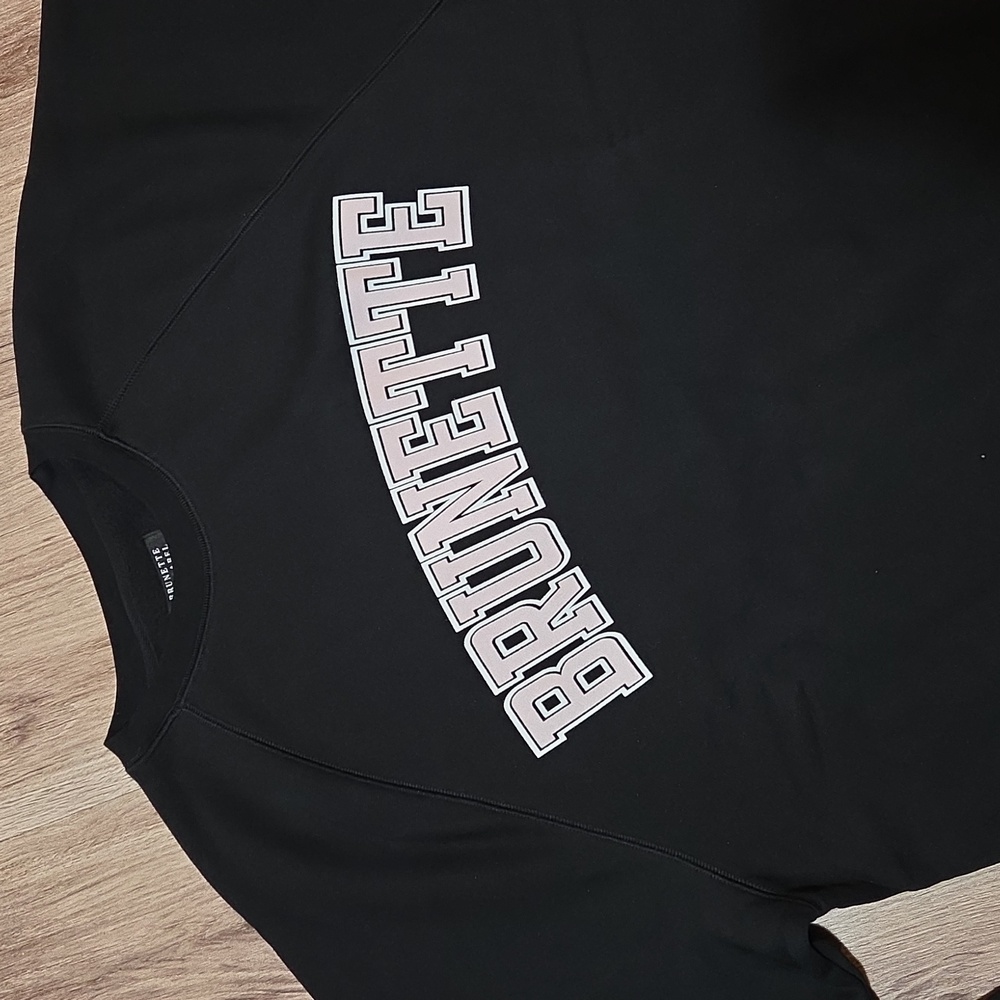 Brunette The Label "Brunette" Varsity Hair Colour Not Your Boyfriend's Crew M/L - Picture 5 of 15